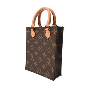 Louis Vuitton brown Canvas Handbag Sac Plat Monogram